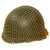 Original U.S. WWII M1 McCord Front Seam Fixed Bale Helmet with Net and 36th Infantry Division Personalized Firestone Liner Original Items