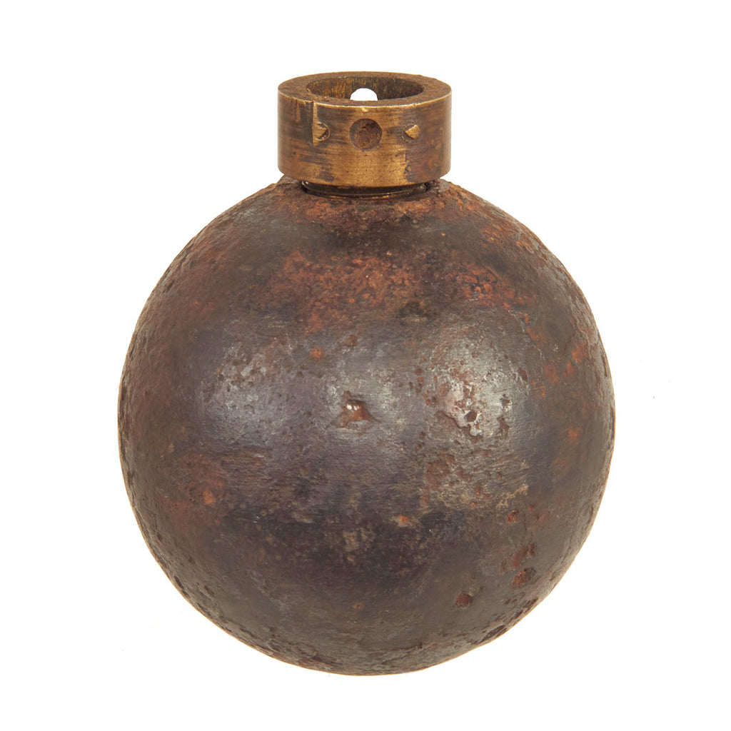 Original French WWI Model 1914 Bracelet Ball Hand Grenade with Fuze - Inert Original Items