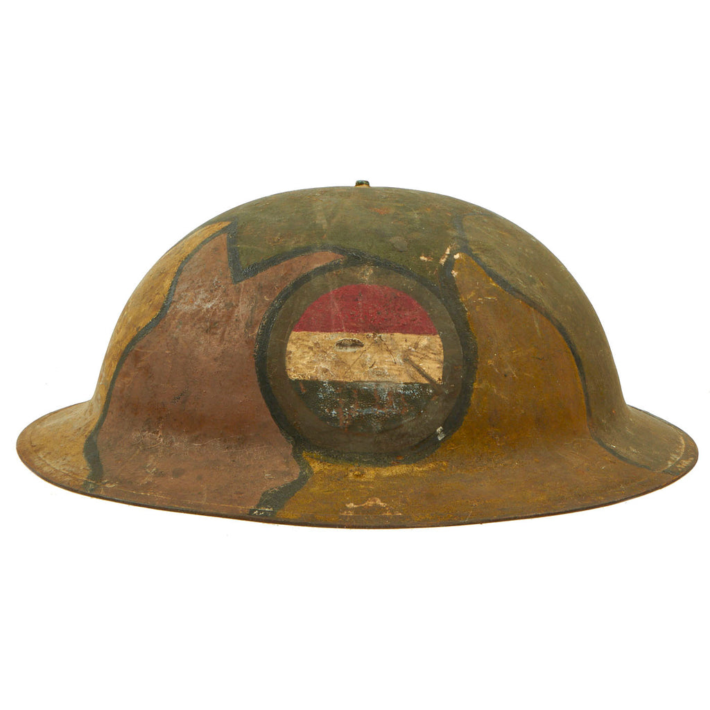 Original U.S. WWI M1917 Doughboy Helmet with Original Camouflage 