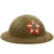 Original U.S. WWI Named M1917 2nd Infantry Division, 9th Infantry, 1st Battalion Doughboy Helmet - Indianhead Division Original Items
