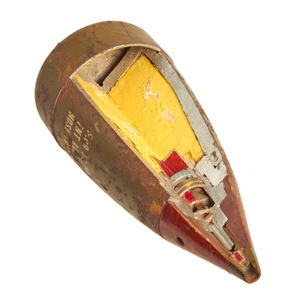 Original U.S. Vietnam War Era Inert 155mm Artillery Round Cutaway Visual Training Aid Original Items