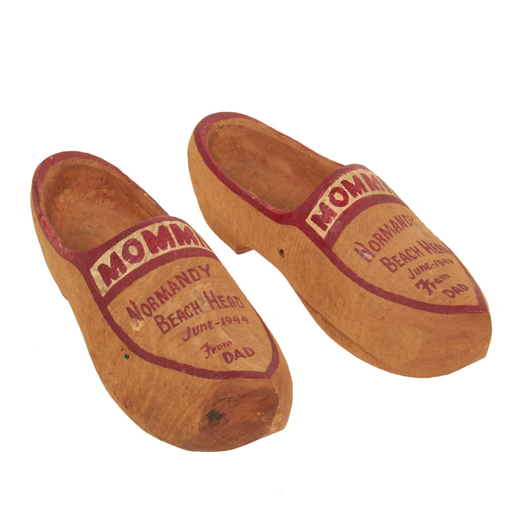 Original U.S. WWII Bring Back French Sabot Wooden Clogs From “Normandy Beach Head June 1944” Original Items