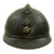 Original French WWI Early Issue Model 1915 Adrian Helmet in Horizon Blue with RF Badge Original Items