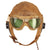 Original U.S. WWII Army Air Force Aviator AN 6540-35 Flight Helmet With Goggles & ANB H-1 Receivers - Helmet By Slotte & Klein Original Items