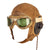 Original U.S. WWII Army Air Force Aviator AN 6540-35 Flight Helmet With Goggles & ANB H-1 Receivers - Helmet By Slotte & Klein Original Items