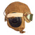 Original U.S. WWII Army Air Force Aviator AN 6540-35 Flight Helmet With Goggles & ANB H-1 Receivers - Helmet By Slotte & Klein Original Items
