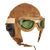 Original U.S. WWII Army Air Force Aviator AN 6540-35 Flight Helmet With Goggles & ANB H-1 Receivers - Helmet By Slotte & Klein Original Items