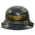 Original German WWII Named M38 Luftschutz Beaded Gladiator Air Defense Helmet with 55cm Liner - dated 1939 Original Items