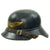 Original German WWII Named M38 Luftschutz Beaded Gladiator Air Defense Helmet with 55cm Liner - dated 1939 Original Items