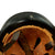 Original German WWII M34 Square Dip Fire Police Helmet with Rare Leather Neck Shield - Feuerwehr Original Items
