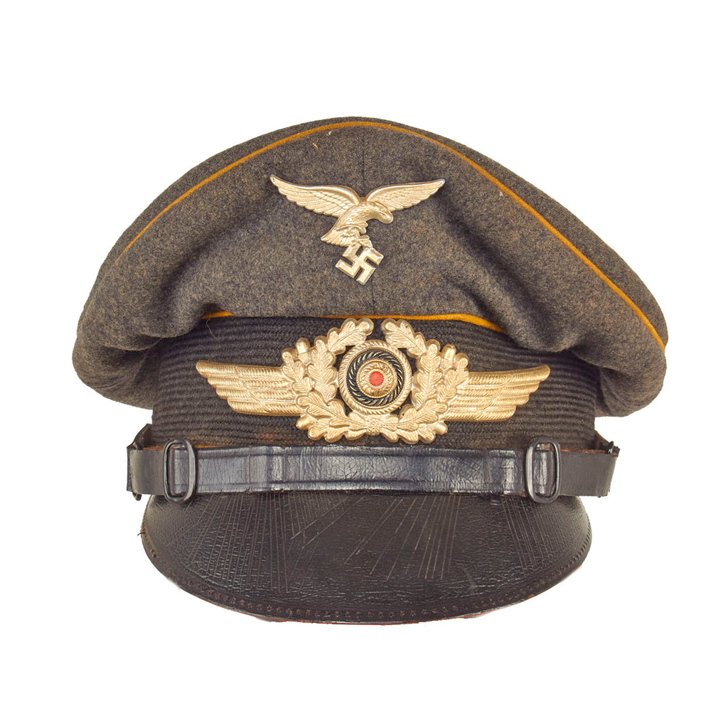 Original German WWII Luftwaffe Flight Branch EM & NCO Schirmmütze Visor Cap Original Items