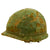 Original U.S. Vietnam War USMC M1 Helmet with Original Graffiti On Mitchel Pattern Camouflage Cover Original Items