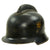 Original German WWII M34 Square Dip Aluminum Fire Police Helmet by BXF with Double Decals - Feuerwehr Helmet Original Items