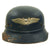 Original German WWII M38 Luftschutz Gladiator Air Defense Helmet with Preßstoff Liner & Chinstrap - dated 1938 Original Items