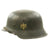 Original German WWII M42 Single Decal Army Heer Helmet with Size 61 Liner and Chinstrap - ET68 Original Items