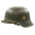 Original German WWII M42 Single Decal Army Heer Helmet with Size 61 Liner and Chinstrap - ET68 Original Items