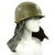Original WWII U.S. M1 Schlueter Front Seam Helmet with Waterproof Neck Havelock Original Items