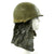 Original WWII U.S. M1 Schlueter Front Seam Helmet with Waterproof Neck Havelock Original Items