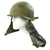 Original WWII U.S. M1 Schlueter Front Seam Helmet with Waterproof Neck Havelock Original Items