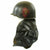Original WWII U.S. M1 Schlueter Front Seam Helmet with Waterproof Neck Havelock Original Items