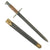 Original WWII Italian M1891 Carcano Rifle Bayonet with Leather Scabbard - Carcano-Mannlicher Original Items