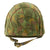 Original WWII USMC 1942 M1 McCord Fixed Bale Helmet with MSA Liner, Helmet Net and Custom Camo Cover Original Items