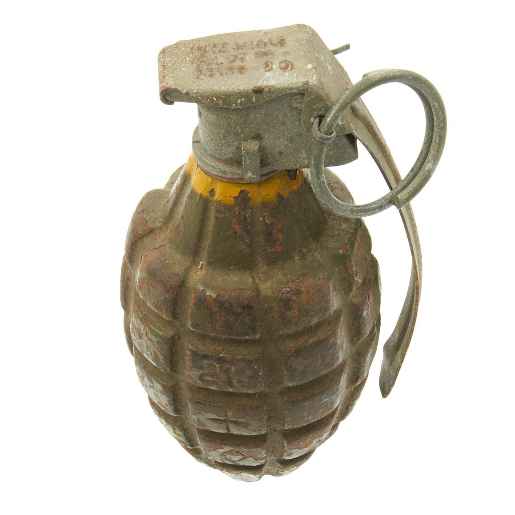 Original U.S. WWII MkII De-Militarized Pineapple Fragmentation Hand Grenade - Inert Original Items