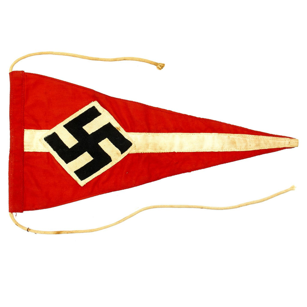 Original German WWII Hitler Youth Member Vehicle Pennant Flag - Hitlerjugend Original Items