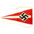 Original German WWII Hitler Youth Member Vehicle Pennant Flag - Hitlerjugend Original Items