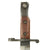 Original Canadian WWI Mk.I Ross Rifle Bayonet and Leather Scabbard with U.S. WWI Surcharges - dated 1910 Original Items