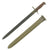 Original U.S. WWI M1905 Springfield 16" Rifle Bayonet marked S.A. with WWII M3 Scabbard - dated 1918 Original Items
