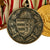 Original German WWI & WWII Era Medal Bar with 1914 EKII, KvKII with Swords & Hindenburg Cross - 8 Awards Original Items
