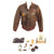 Original U.S. WWII 8th Air Force B-17 Starduster Painted A-2 Leather Flight Jacket of Waist Gunner S/Sgt. Edward L. Bristow of the 390th Bomb Group, 568th Bomb Squadron With Extras Original Items