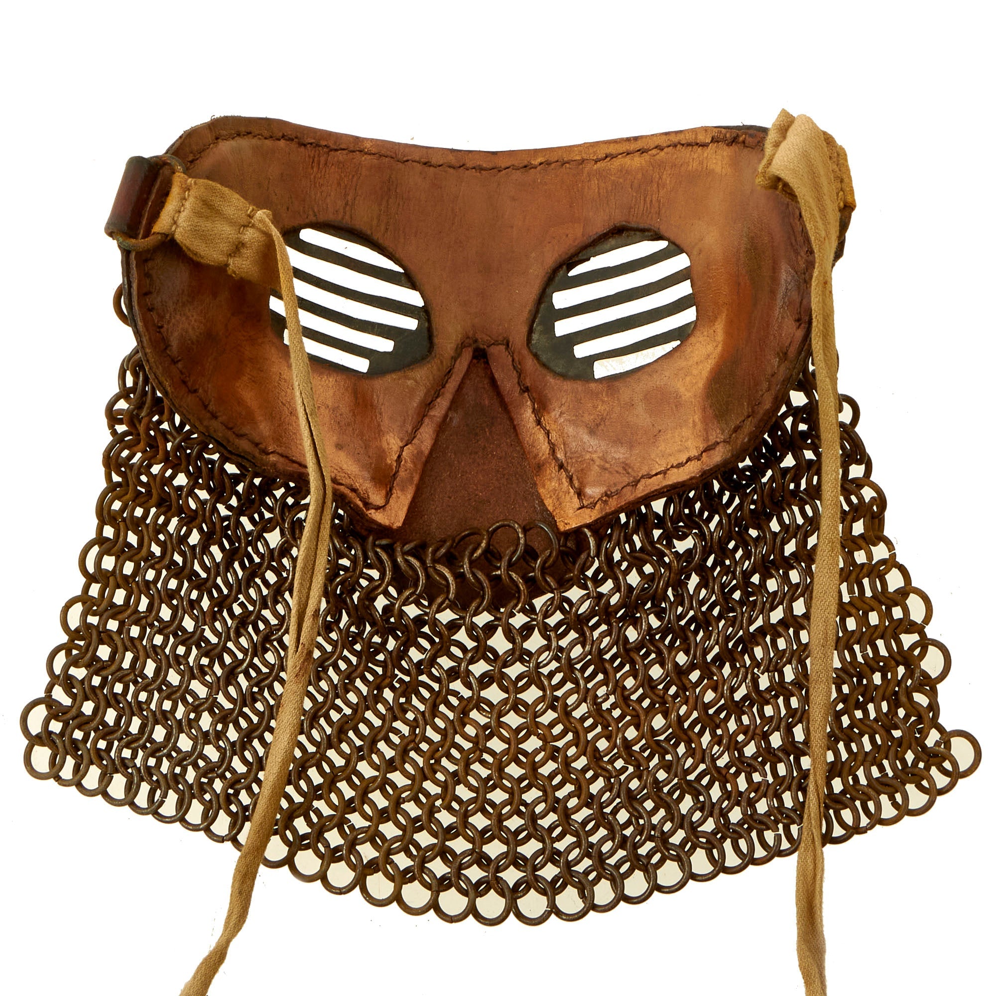 British WWI Tankers Leather Covered Splatter Mask with Chainmail Mouth ...