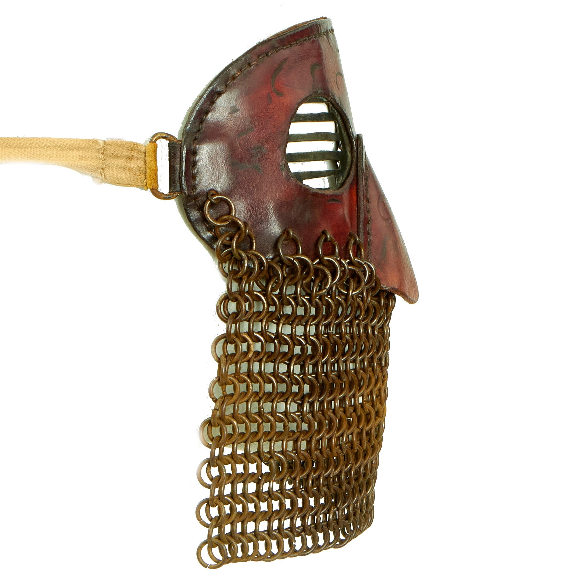 British WWI Tankers Leather Covered Splatter Mask with Chainmail Mouth ...