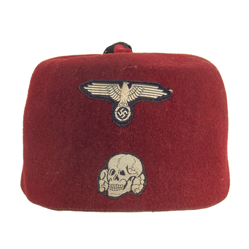 Original German WWII Waffen SS M43 Maroon Parade Fez for Foreign Volunteers with Tassel & Sweatband Original Items