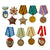 Original Soviet Union WWII to Cold War Era Medals and Decorations Lot - 10 Items Original Items