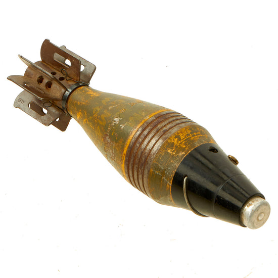 Original U.S. WWII 1941 Dated M49A2 60mm Deactivated Mortar Round with Bakelite Fuse with Original Paint - Inert Original Items