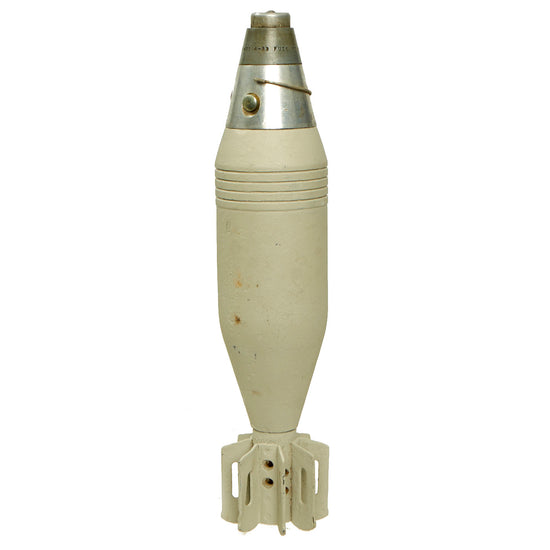 Original U.S. Vietnam War Inert M302 “WP” 60mm Mortar Smoke Round With M52A2 PD Fuze - Dated 1973 Original Items