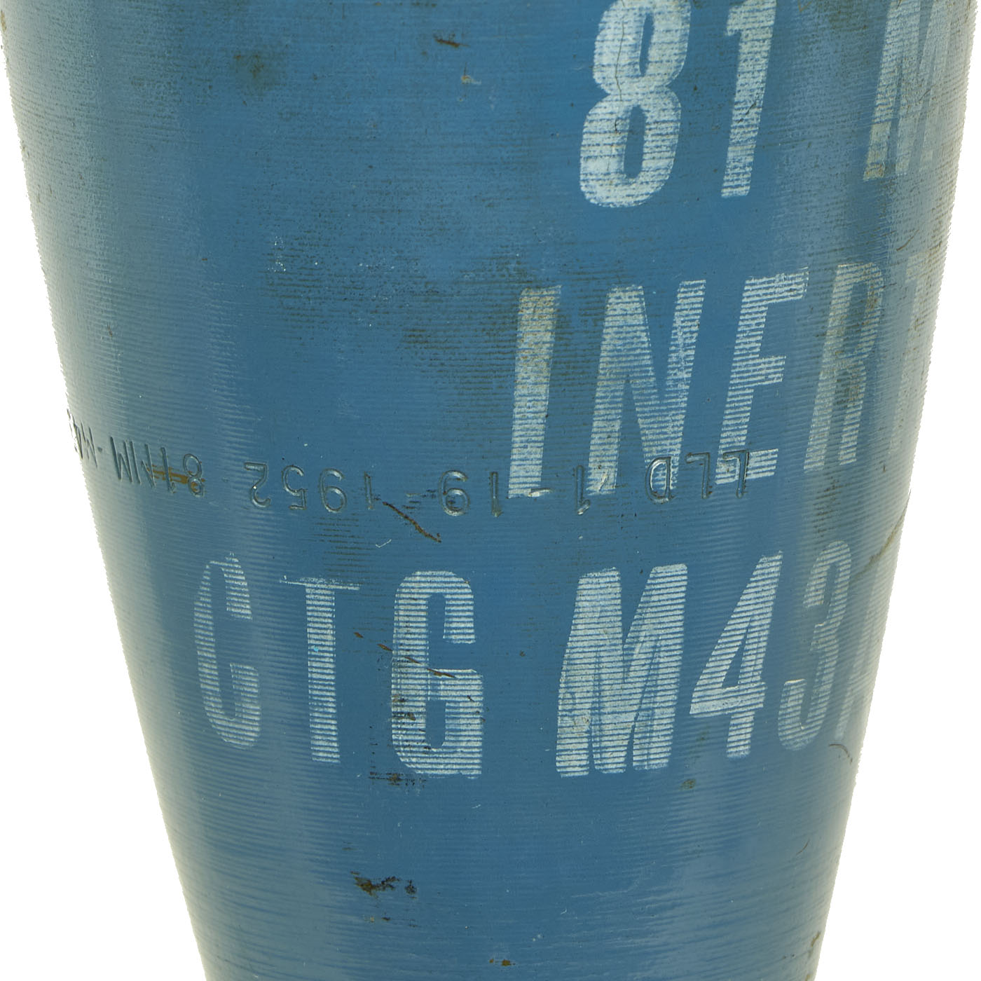 Training Inert Round Original U.S. Korean War Era Inert 81mm M43A1B1 HE Mortar Round Used A ...