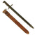 Original U.S. Mid Banana Wars Era M1905 Springfield Rifle Bayonet by S.A. with M1905 Modified Scabbard by R.I.A. - Dated 1920 & 1908 Original Items