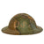 Original U.S. WWI US Army Panel Camouflage Painted British Made M1917 Doughboy Helmet - Complete Original Items