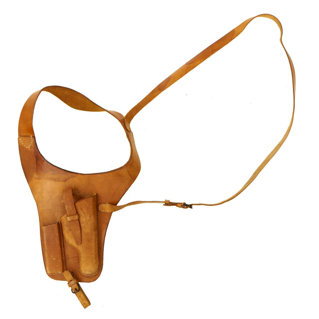 Original U.S. WWII Named US Army Air Forces Pilot’s Leather Shoulder Holster For .32 Cal Colt Model 1903 Pocket Hammerless Pistol Original Items