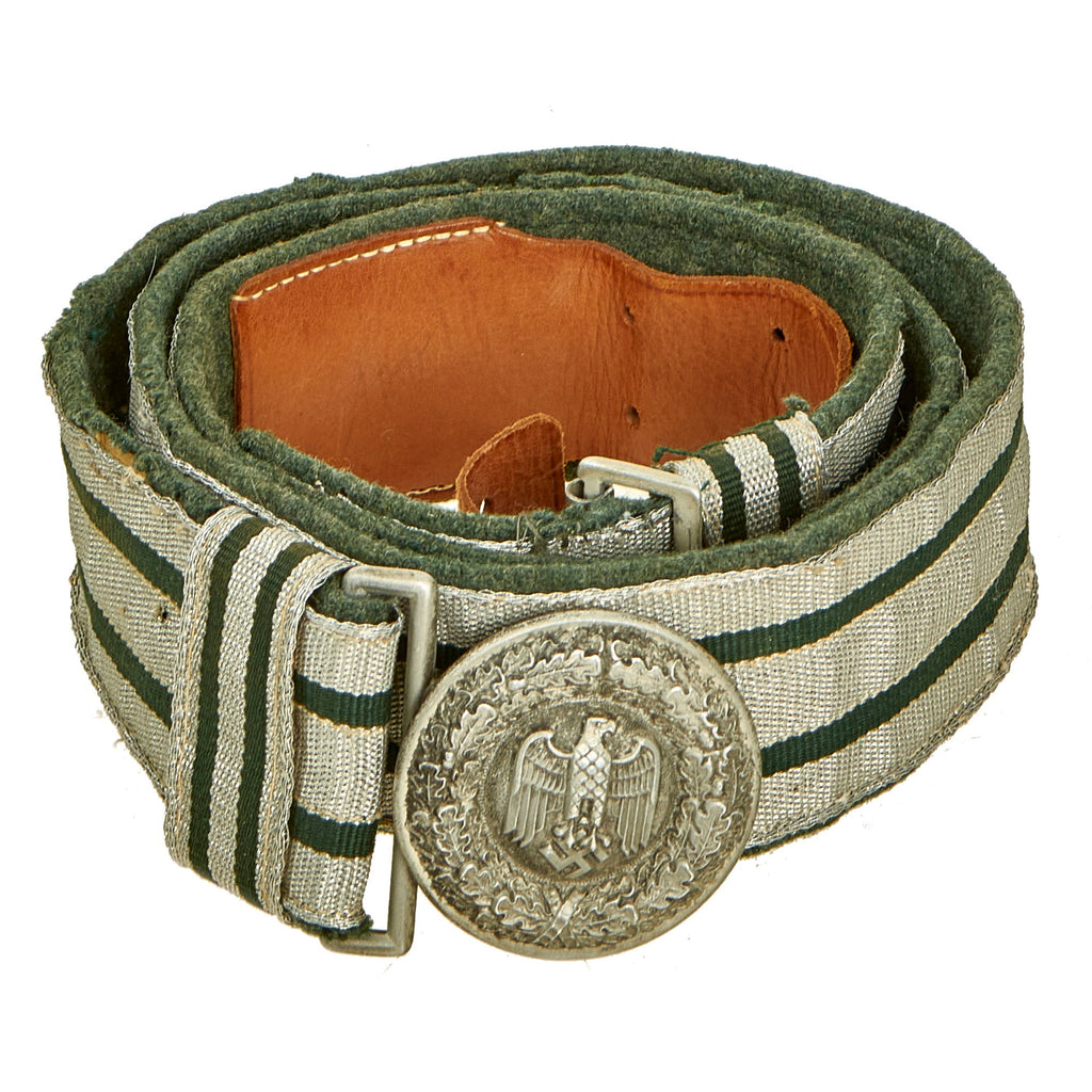 Original German WWII Heer Army Officer's Dress Brocade Belt with Buckle Original Items