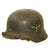 Original German WWII Named Luftwaffe M35 Double Decal Steel Helmet with Liner & Chinstrap - marked Q64 Original Items