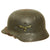 Original German WWII Named Luftwaffe M35 Double Decal Steel Helmet with Liner & Chinstrap - marked Q64 Original Items