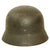 Original German WWII Named Luftwaffe M35 Double Decal Steel Helmet with Liner & Chinstrap - marked Q64 Original Items