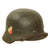 Original German WWII Named Luftwaffe M35 Double Decal Steel Helmet with Liner & Chinstrap - marked Q64 Original Items