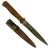 Original German WWII Wood Handle Nahkampfmesser Trench Fighting Knife with Steel Boot Scabbard Original Items
