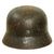 Original German WWII USGI Decorated Army Heer M35 Double Decal Helmet with Partial Liner - Stamped Q66 Original Items
